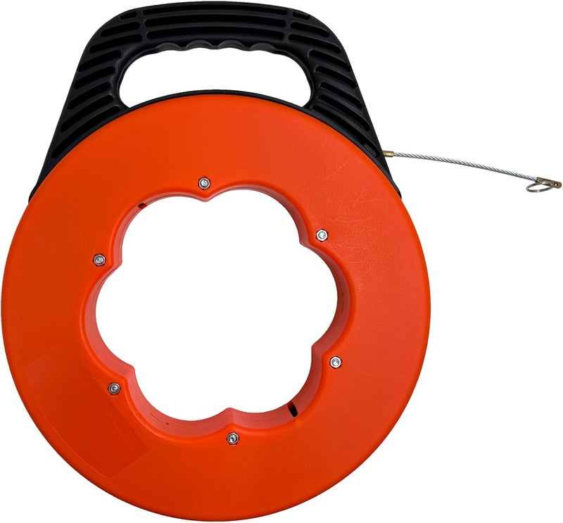 VGongTech 3mm 100ft Fish Tape Reel Fiberglass Cable Puller Cable Rods Kit Electrical Cable Puller Through Wall Wire Guide Device Threader - Image 3
